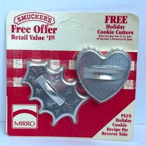 Cookie Cutters Holly Heart Vintage Holiday Metal NIP